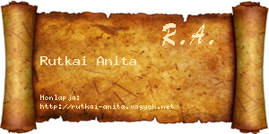 Rutkai Anita névjegykártya